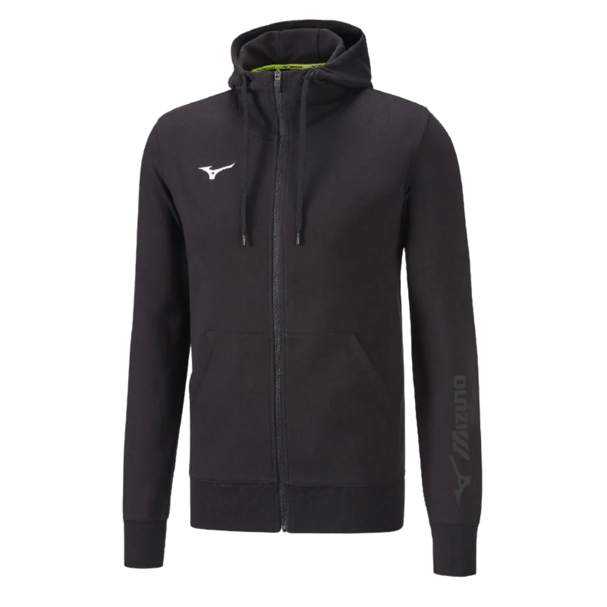 Mizuno Team Sweat FZ Hoodie Heren - Black Sportkleding
