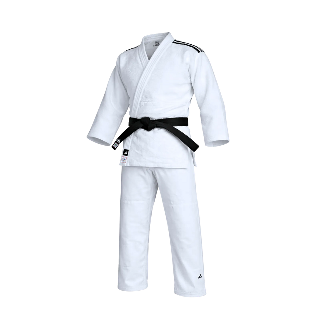Adidas Champion III IJF judopak slimfit wit Pakken