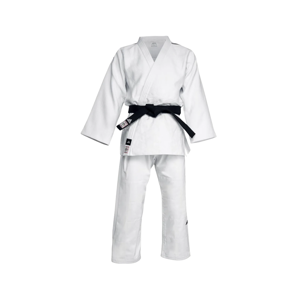 Adidas Champion III IJF judopak slimfit wit Pakken