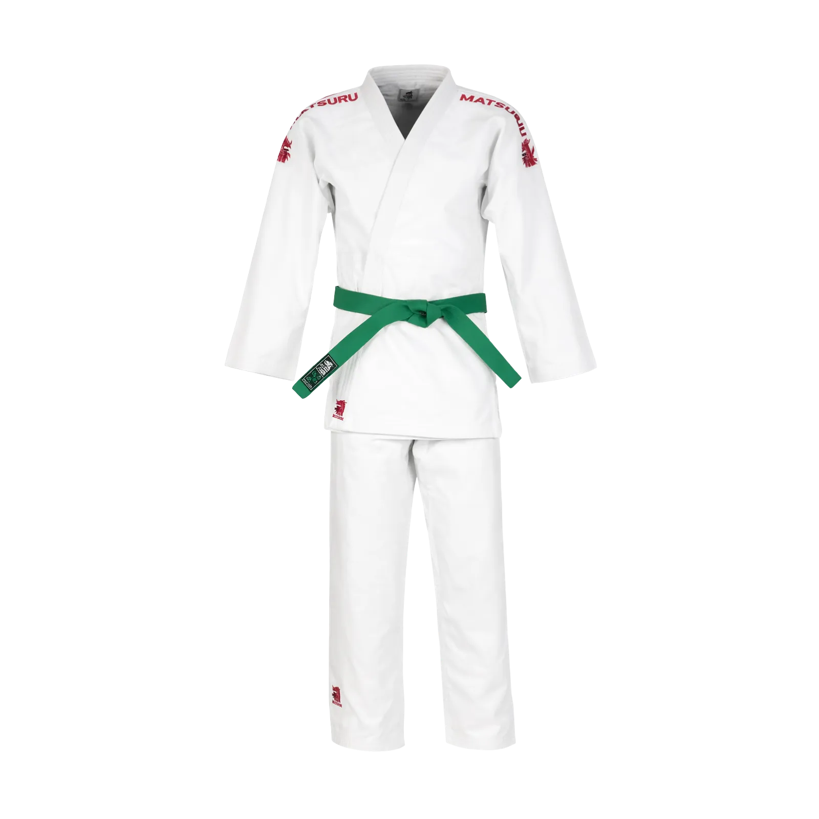 Matsuru Judopak Semi Wedstrijd pak wit met roze labels Pakken