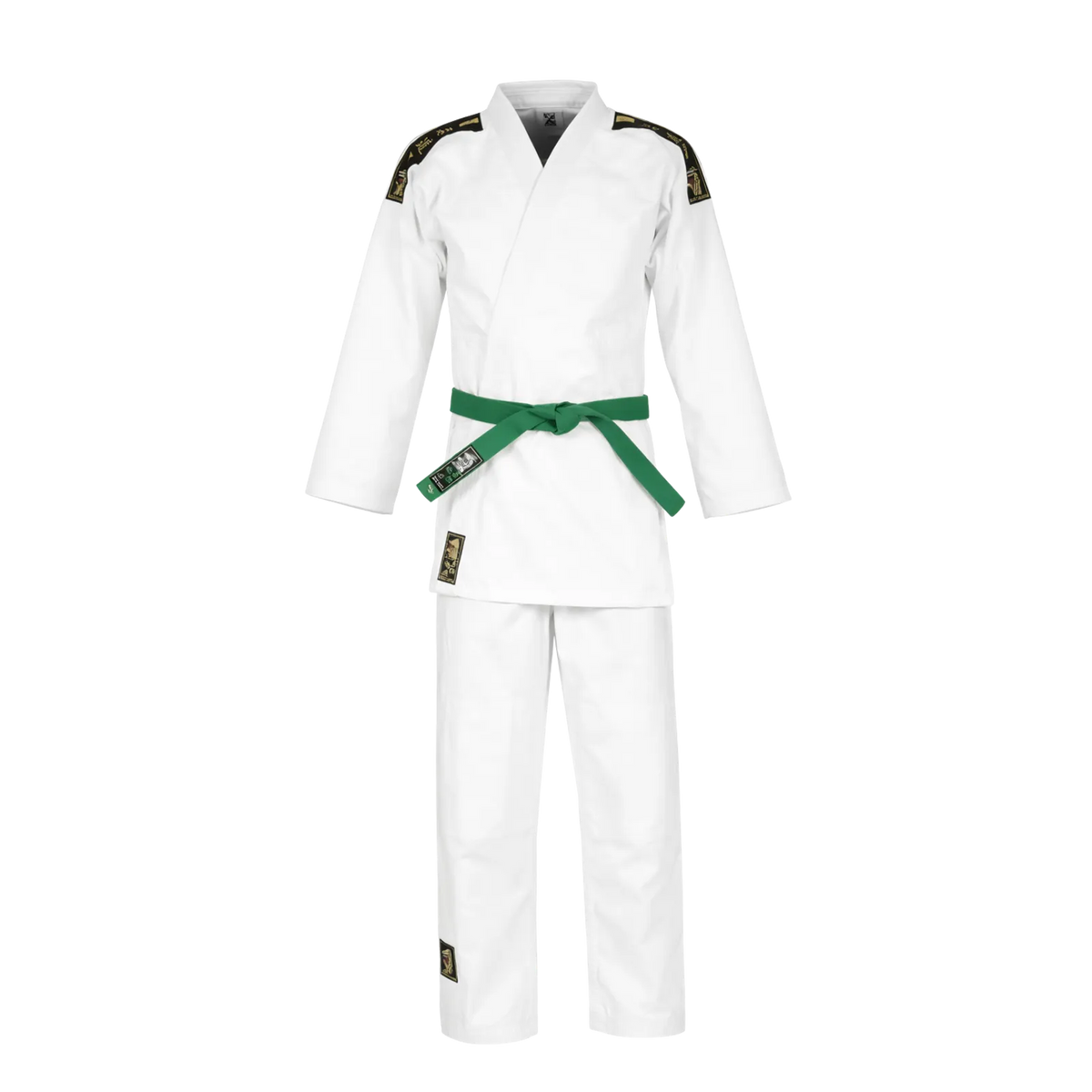 Matsuru judopak Club met schouderlabels wit Pakken
